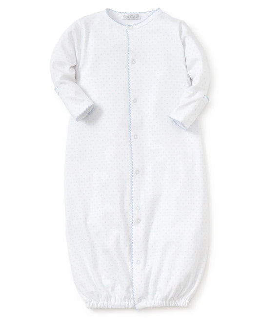 White/Blue New Kissy Dots Print Converter Gown