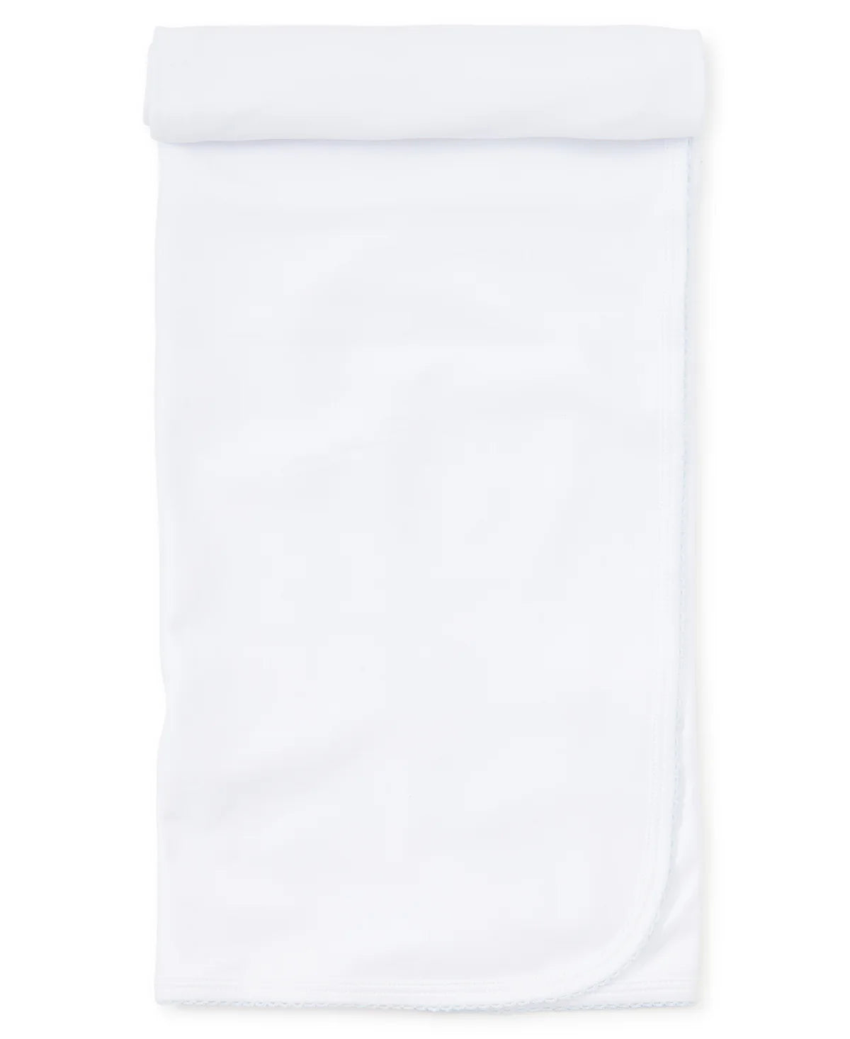 White/Light Blue Kissy Basics Blanket