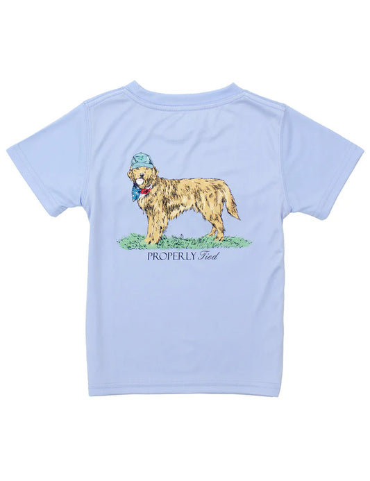 American Pup Light Blue SS Performance Tee