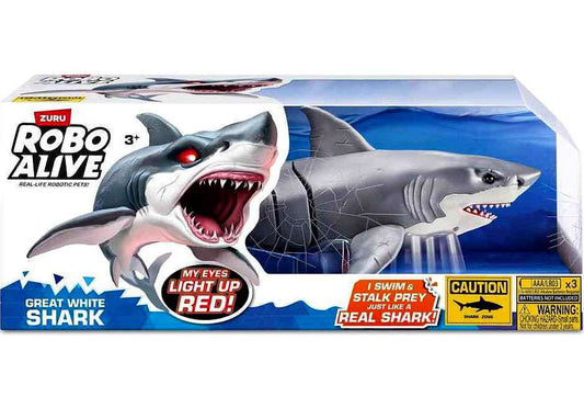 Zuru Robo Alive Great White Shark Robotic Swimming Shark Figure