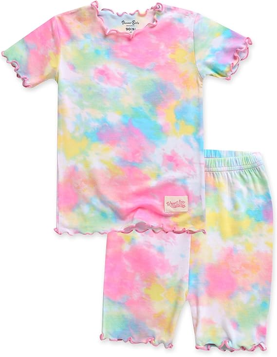 Mint Pink Tie Dye Bamboo Short Set