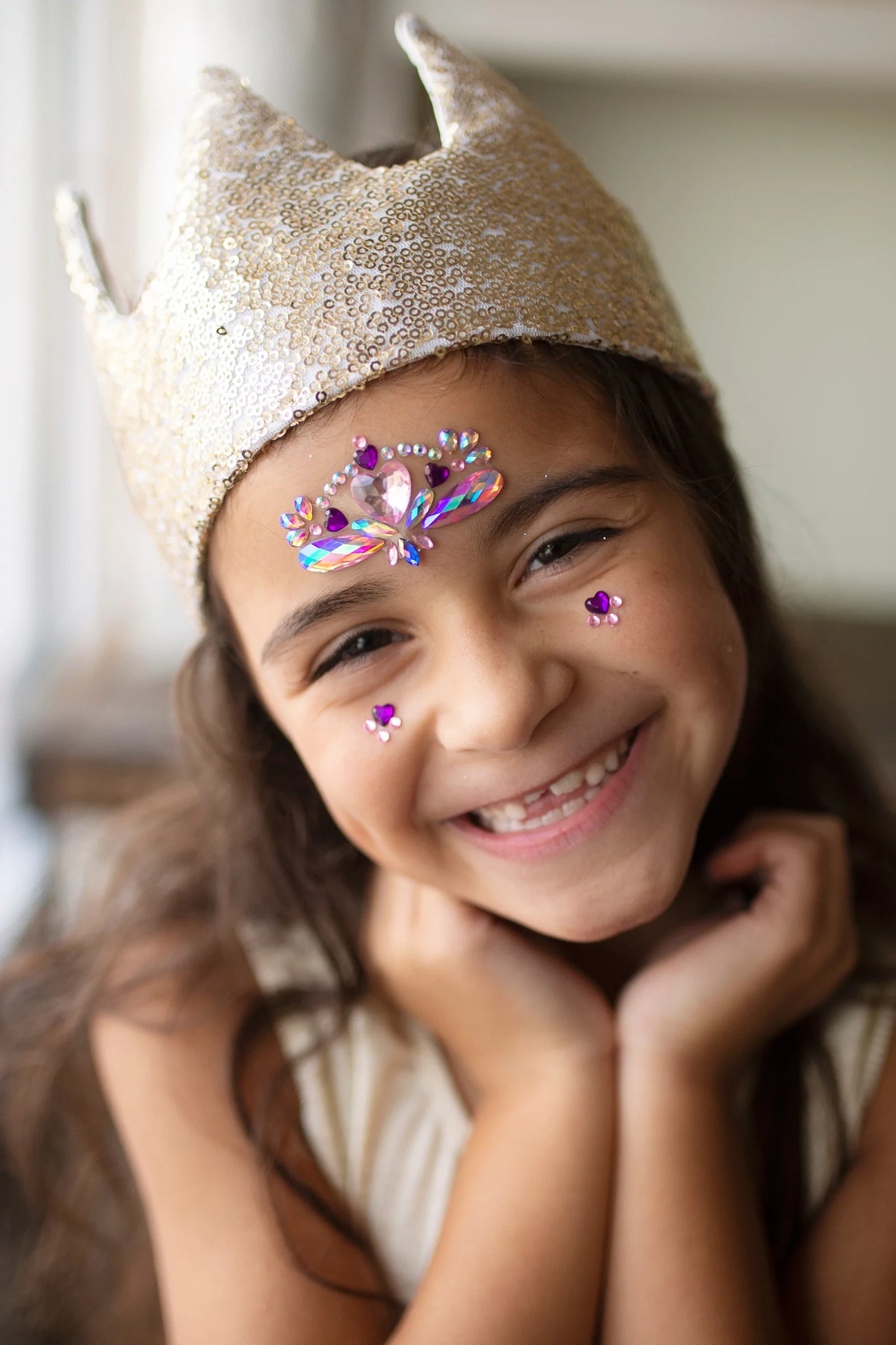 Grecious Gold Sequin Crown