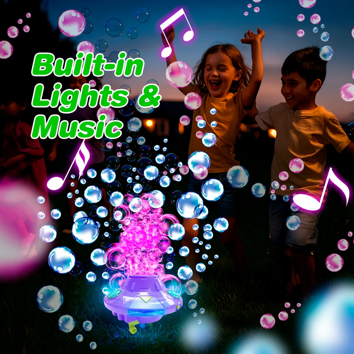 PoppinColorz UFO Galactic Color Bubble Machine