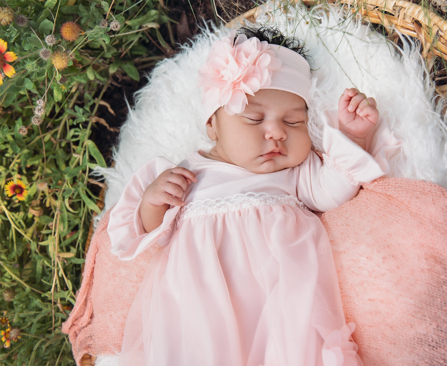 Haute Baby Peach Blossom Baby Girls Headband