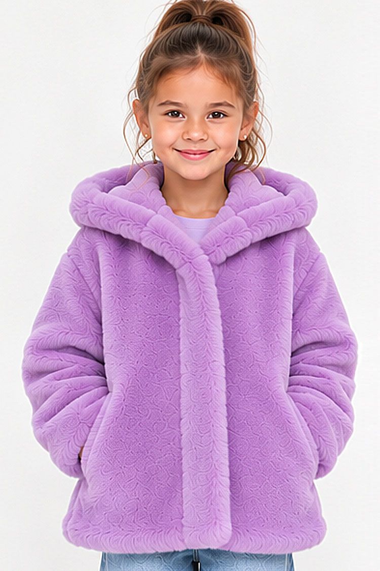 Narcissus Rhinestone Smiley Fur Jacket