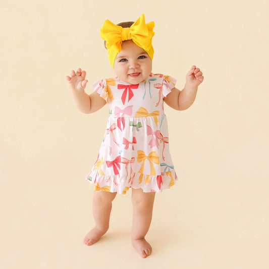 Shawna Ruffled Twirl Bodysuit Dress