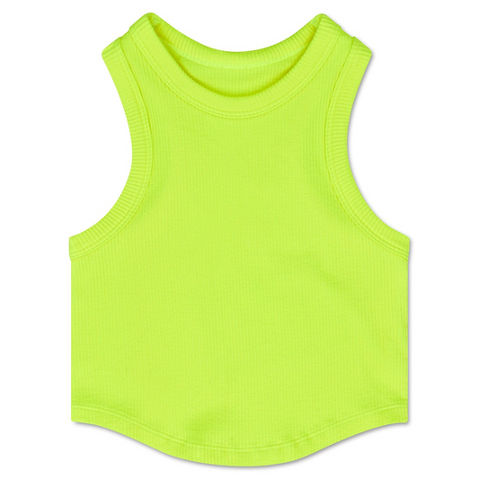 Neon Yellow Cropped Racer