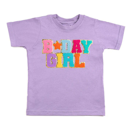 Purple Bday Girl Patch Tee