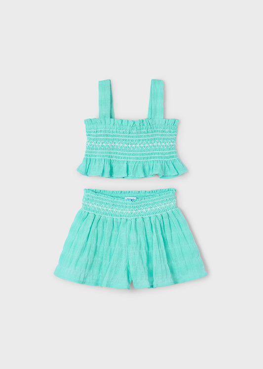 Water Smocked Top & Short Set