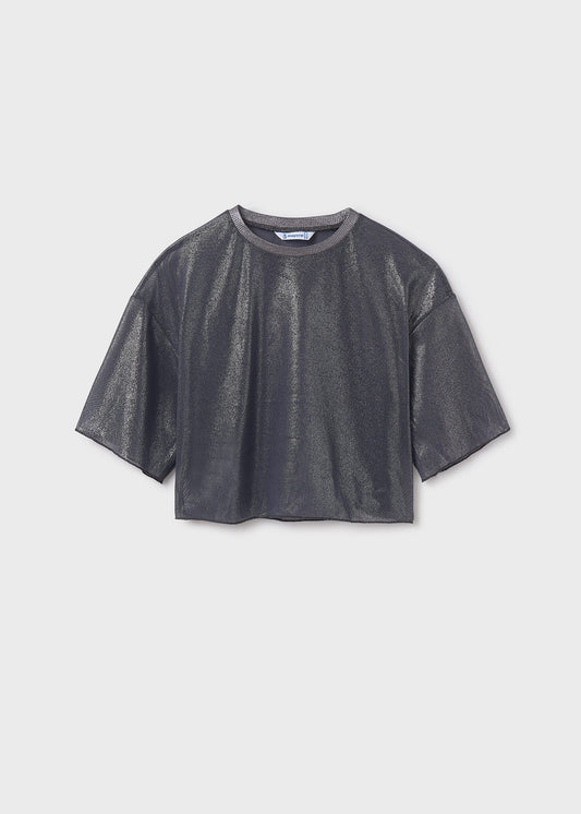 Shimmer Tee in Coal