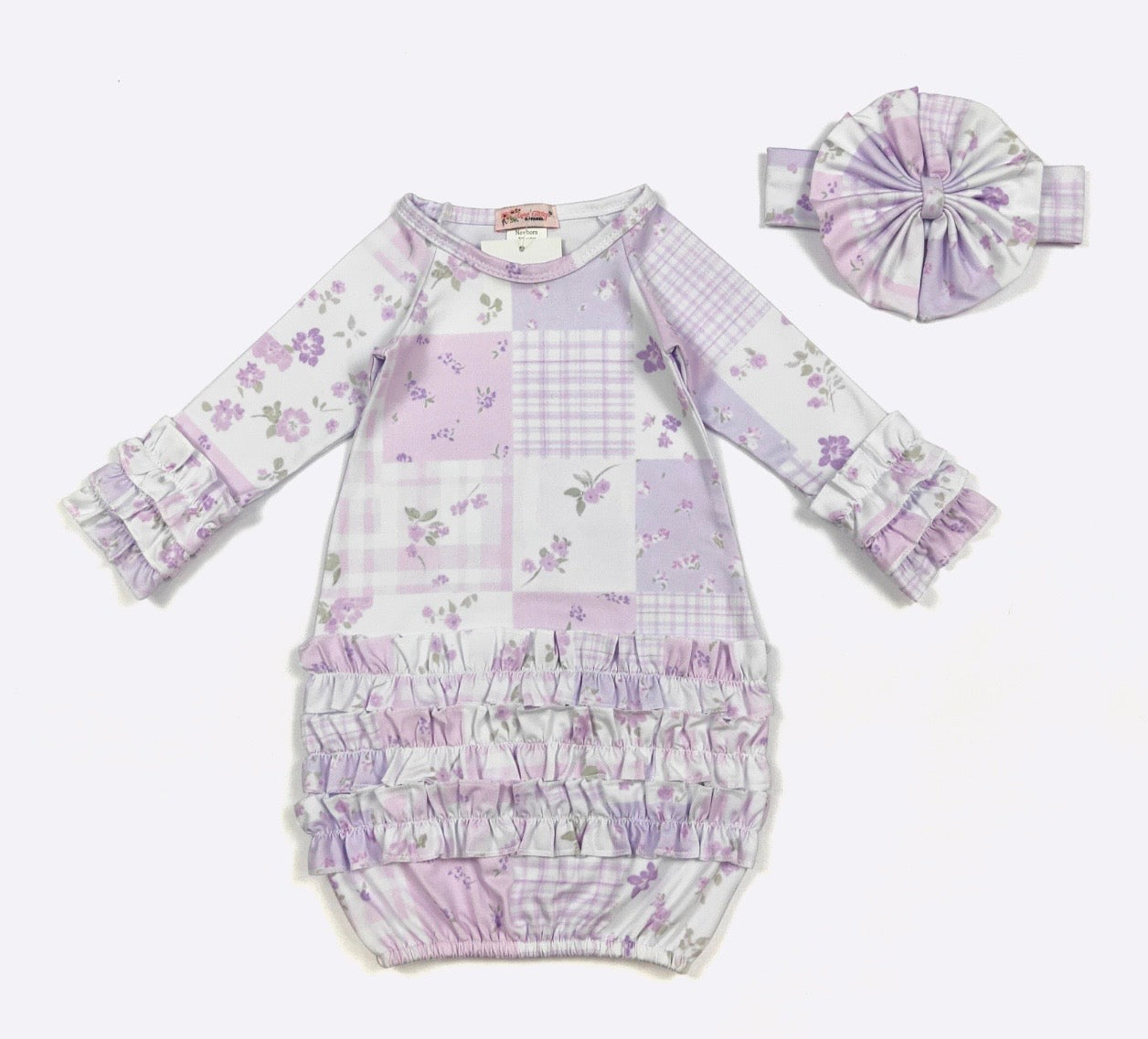 Orchid Patchwork Baby Gown