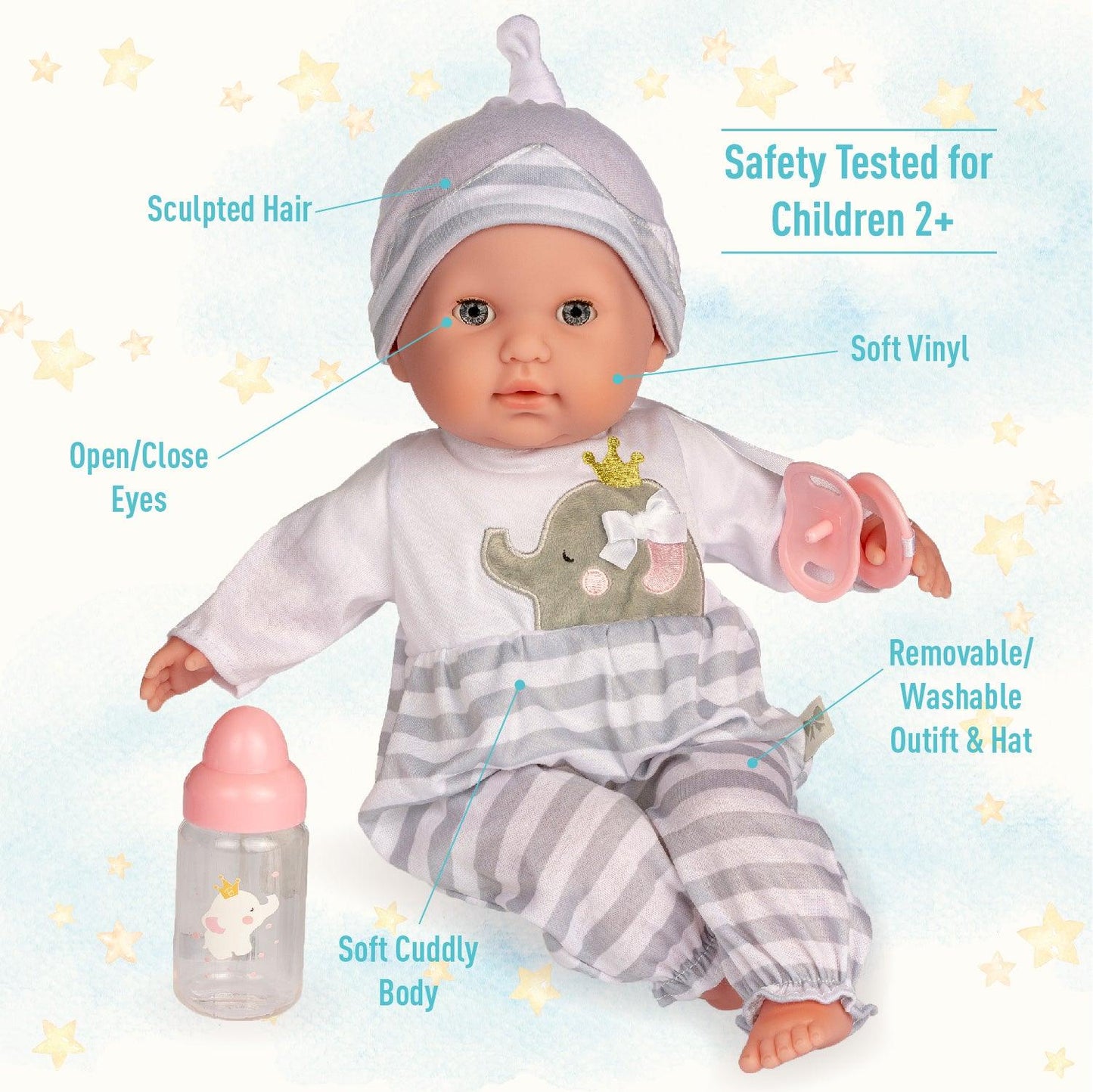 Elephant Stripes Soft Body Baby