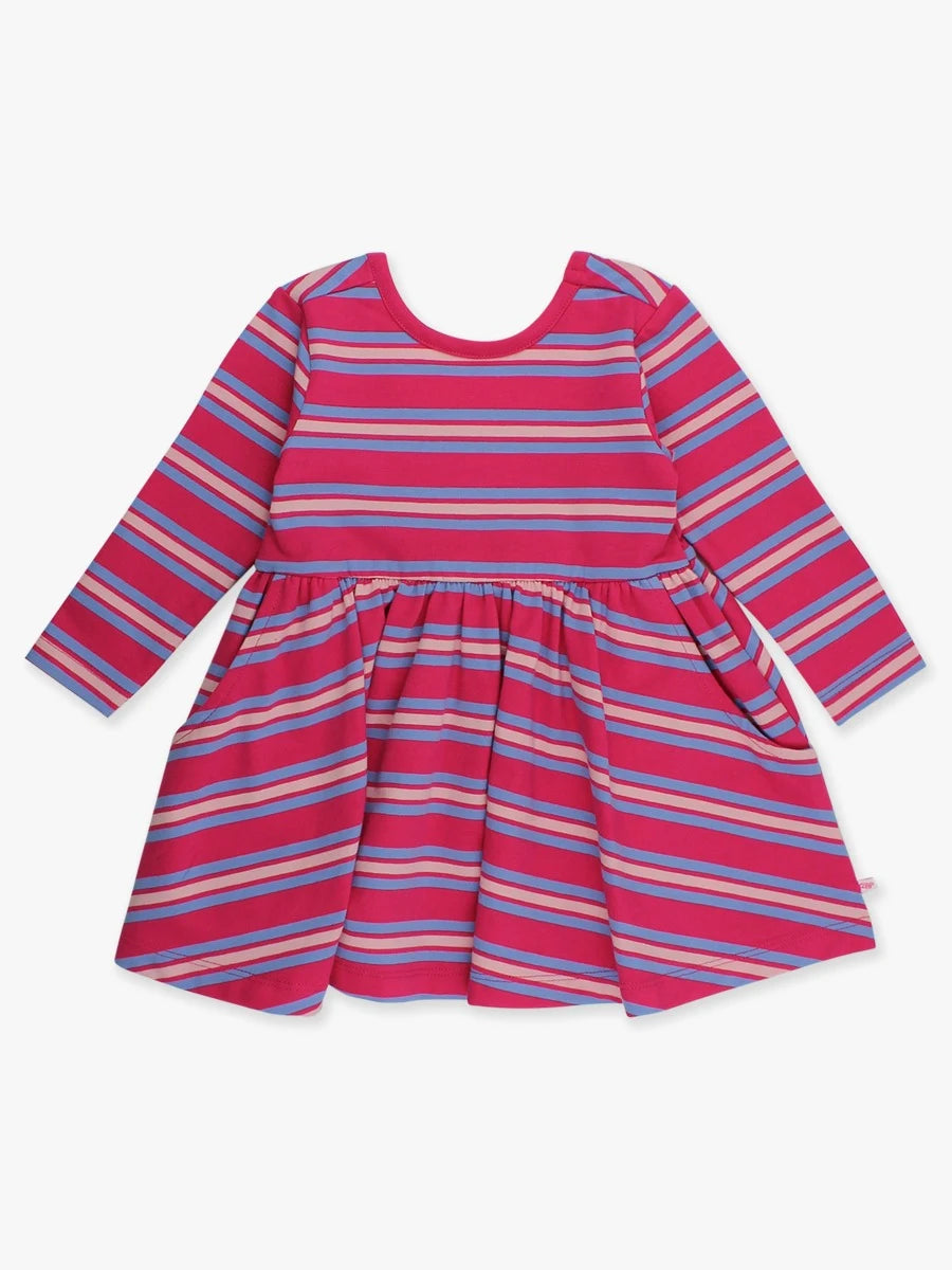 Very Berry & Periwinkle Blue Stripe Dress