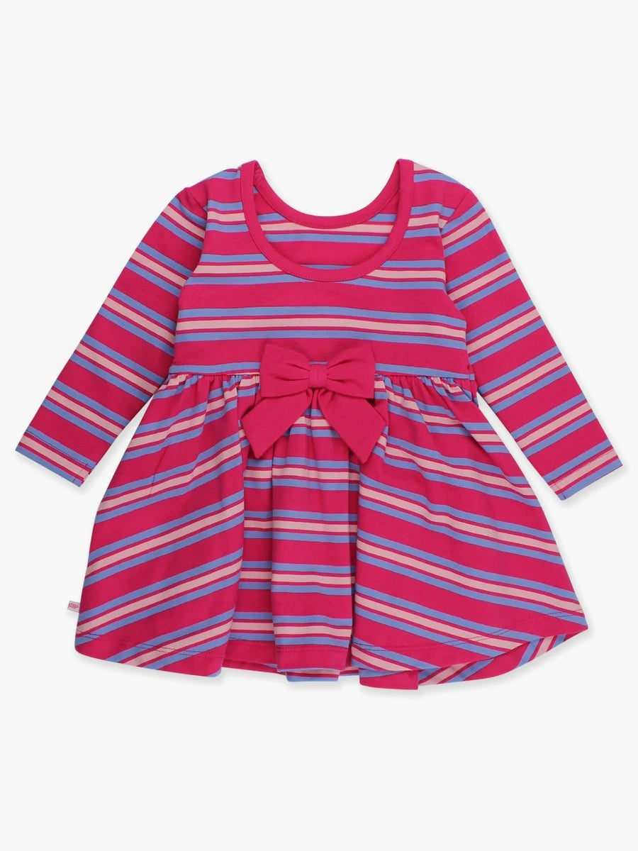 Very Berry & Periwinkle Blue Stripe Dress