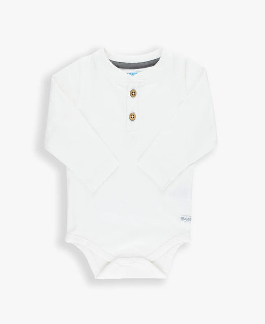 White Henley Bodysuit