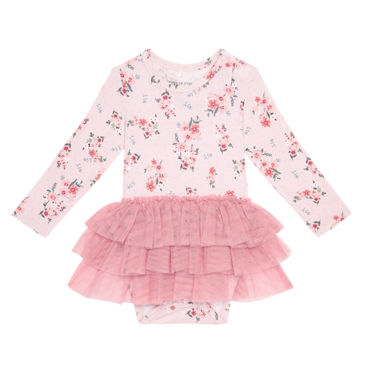 London LS Tulle Skirt Bodysuit