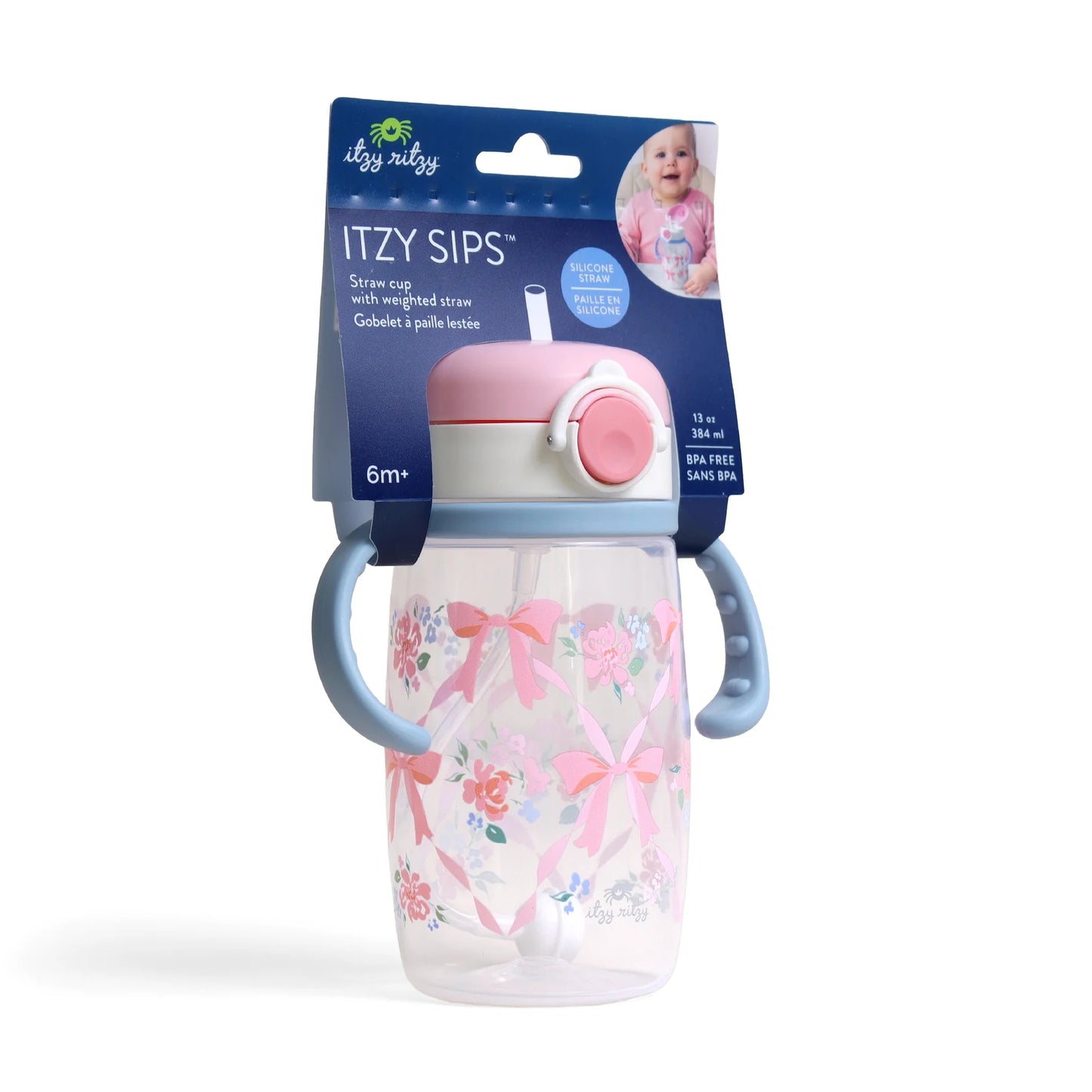 Straw Sips Cup Bows