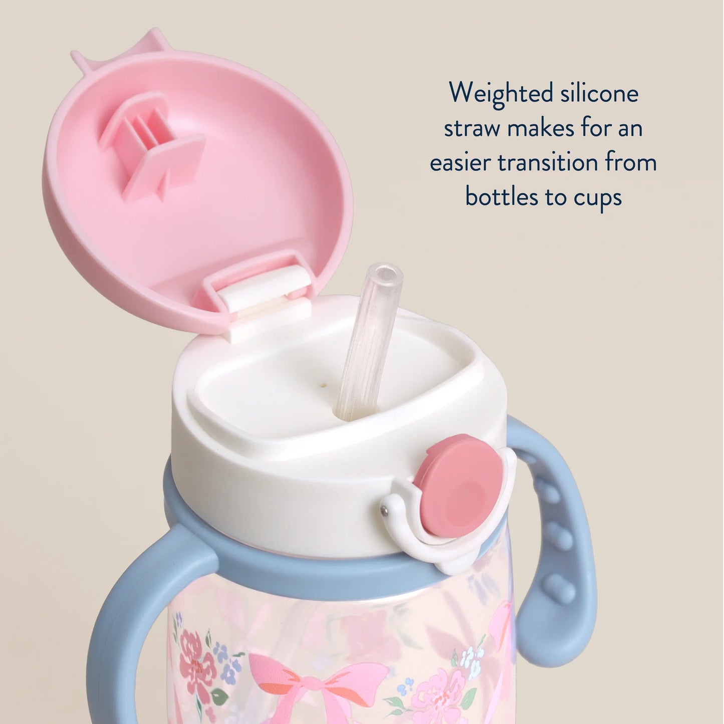 Straw Sips Cup Bows