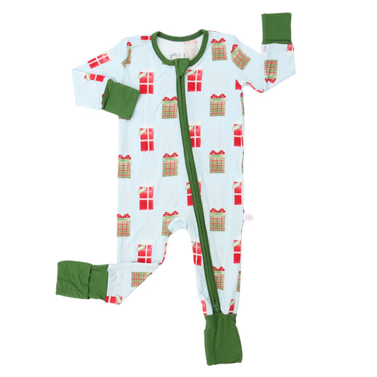 Red & Green Presents Convertible Footie