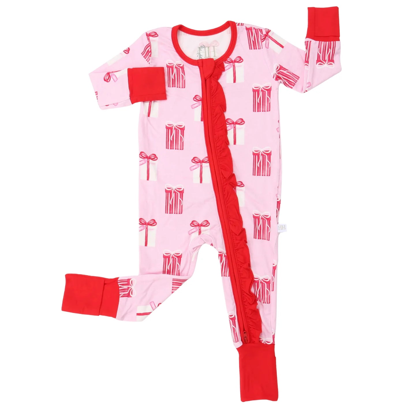 Red & Pink Presents Convertible Footie