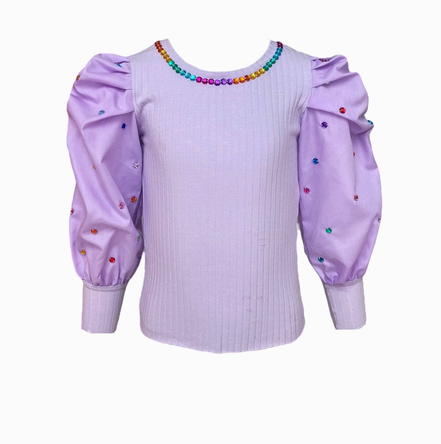 Lavender Gem Puff Sleeve