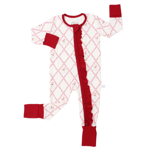 Trellis Santa Convertible Footie