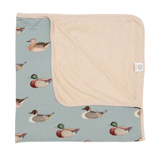 Vintage Ducks Large Blanket