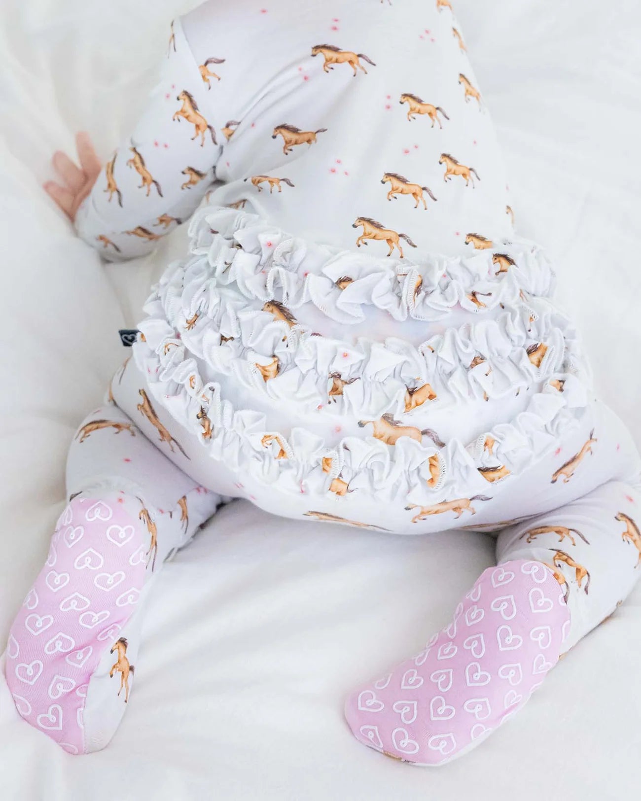 Peyton Ruffled Zippered Footie
