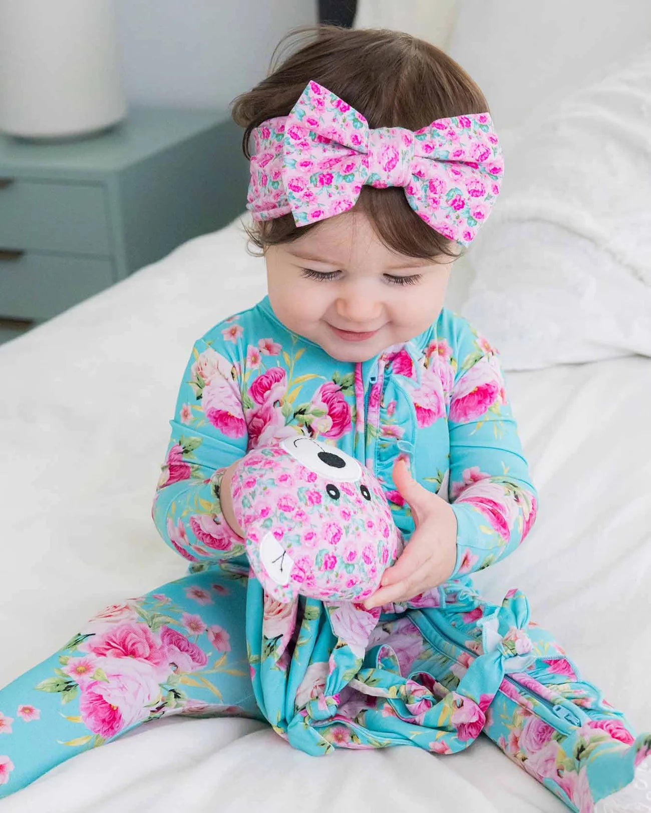 Alana Ruffled Zippered Footie
