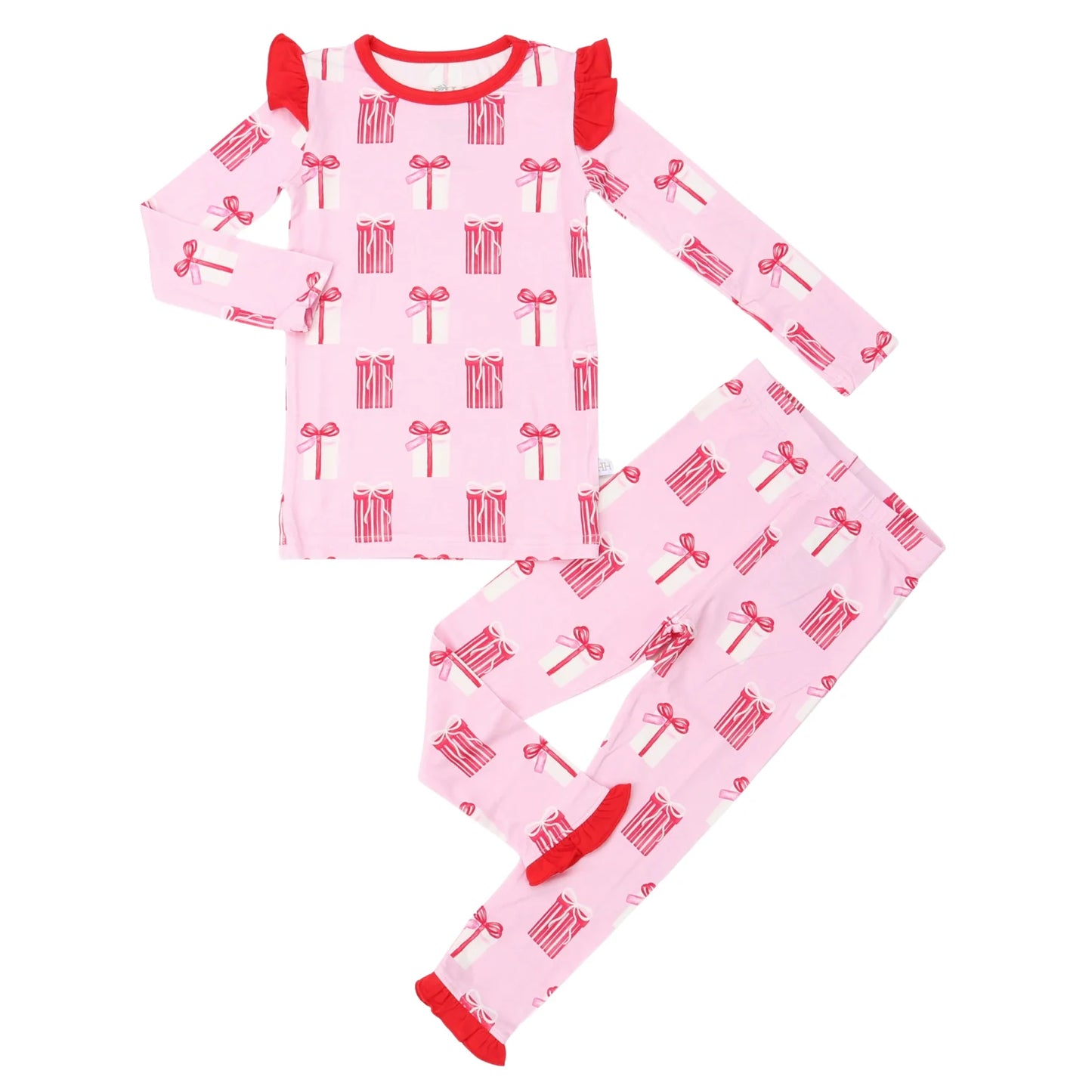 Red & Pink Presents Pajama Set