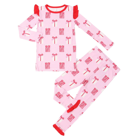 Red & Pink Presents Pajama Set