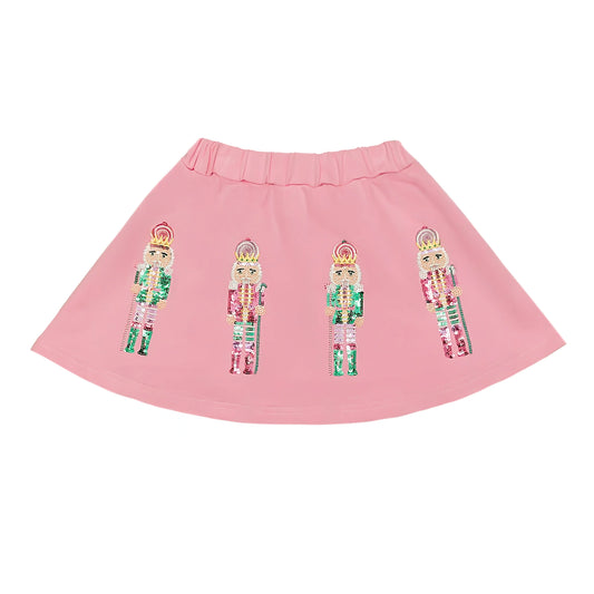 Pink & Teal Nutcracker Sequin Skort