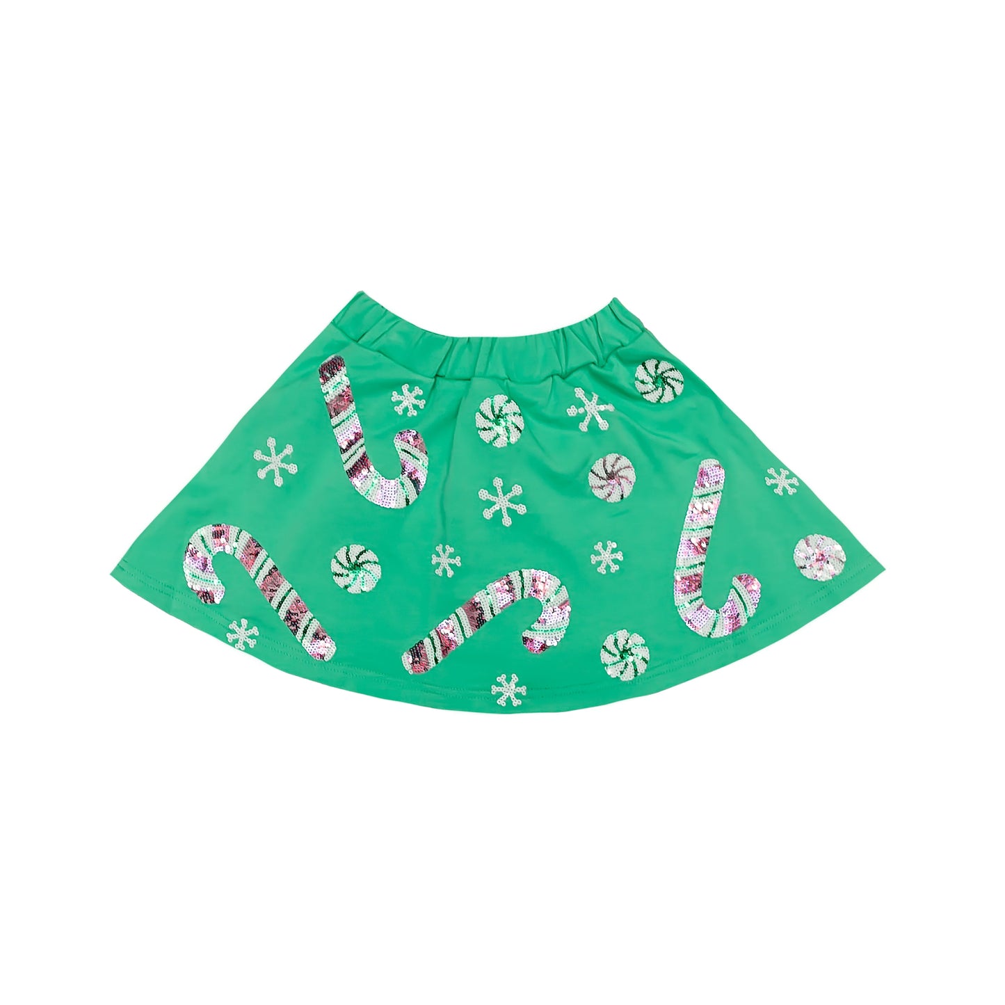 Candy Cane Teal Sequin Skort