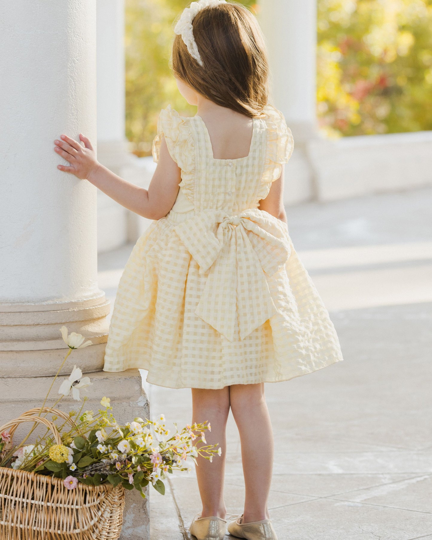 Provence Dress Lemon Check