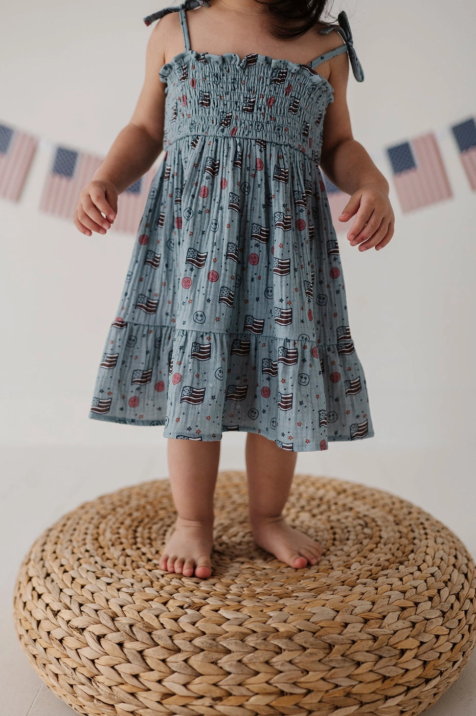 Retro America Tiered Mini Dress