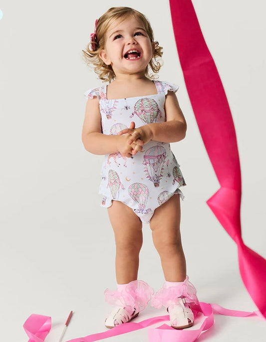 Seraphina Ruffled Strap Bubble Romper