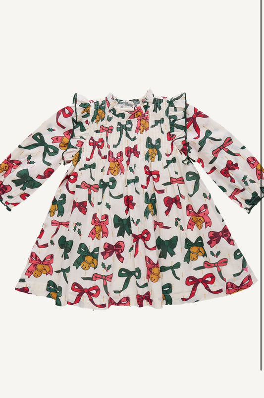 Christmas Bows & Bells Jaipur Dress