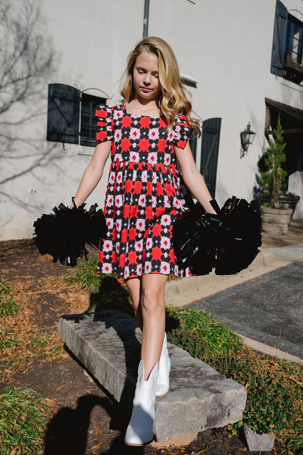 Maya True Red Tie Dye Dress