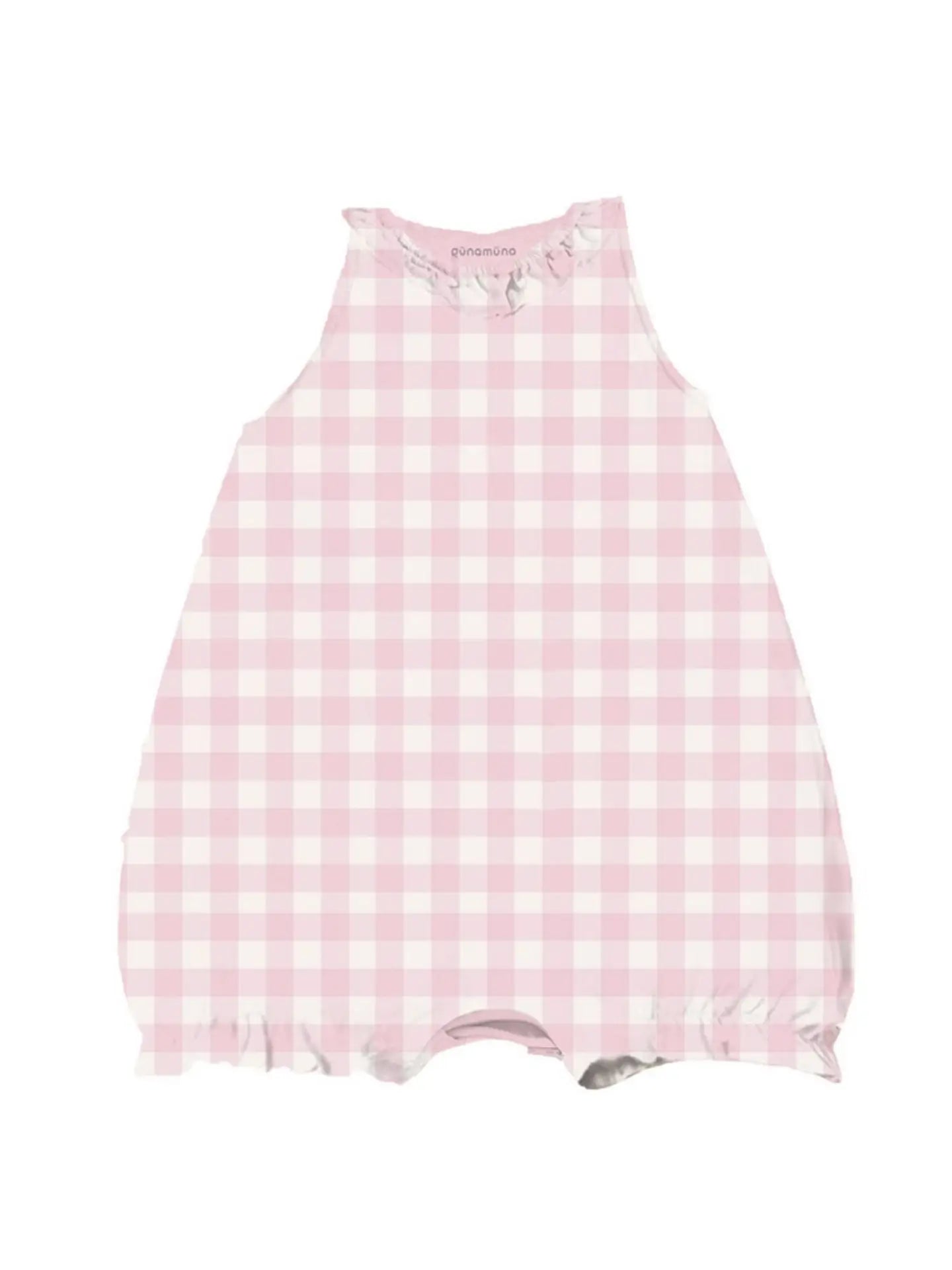 Pink Gingham Bubble Romper