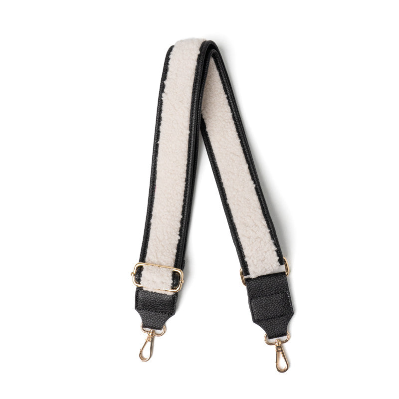 Ivory Sherpa Purse Strap