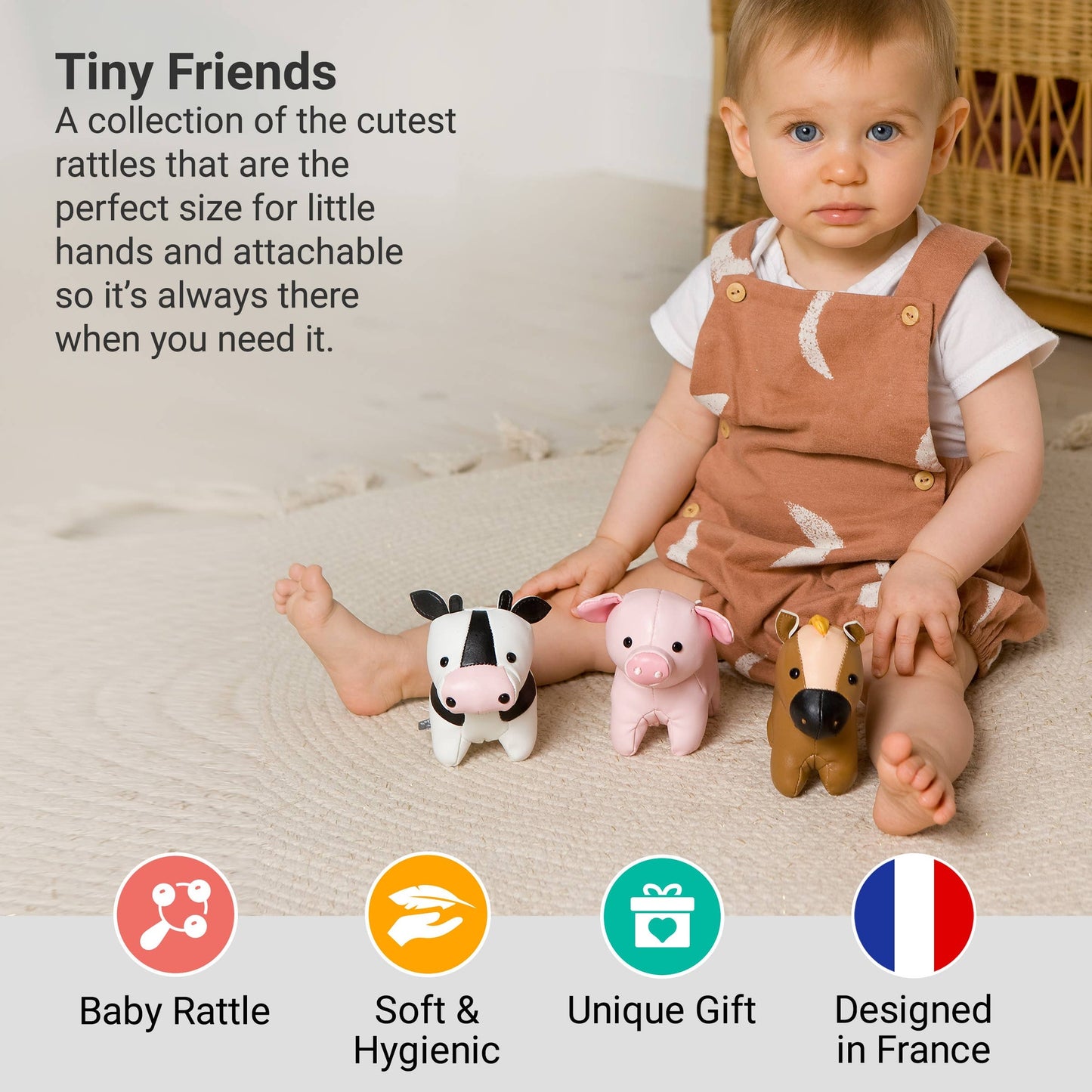 Tiny Friends Animal Rattle
