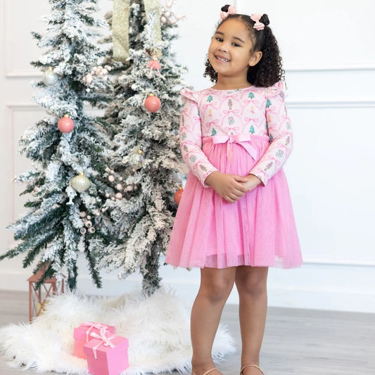 Nutcracker Trellis LS Tutu Dress