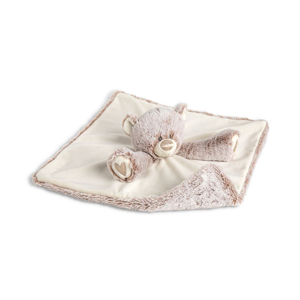 Teddy Rattle Blankie - Neutral