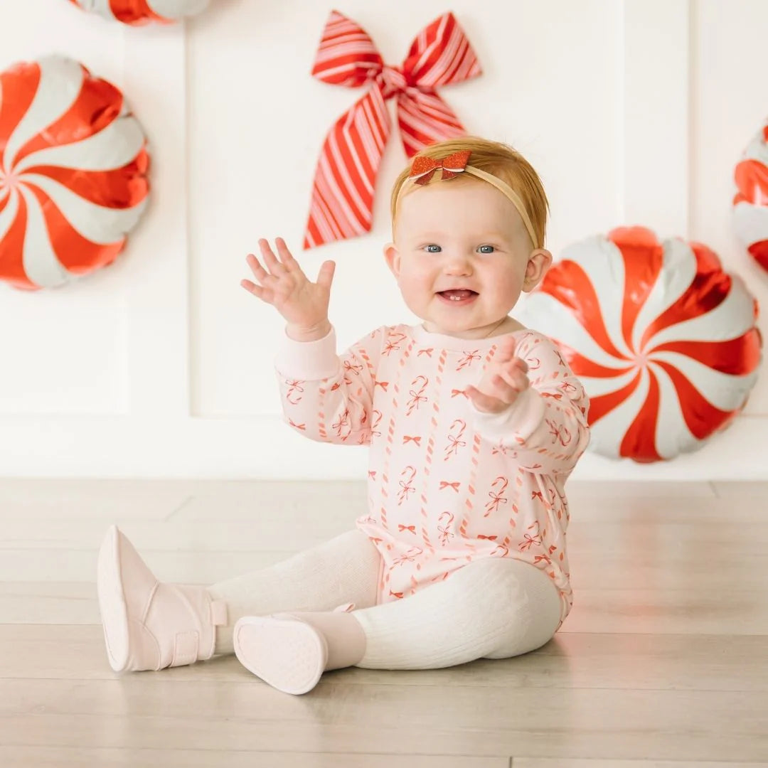 Candy Cane Lane LS Bubble Romper