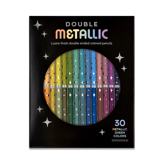 Double Metallic Colored Pencils Set