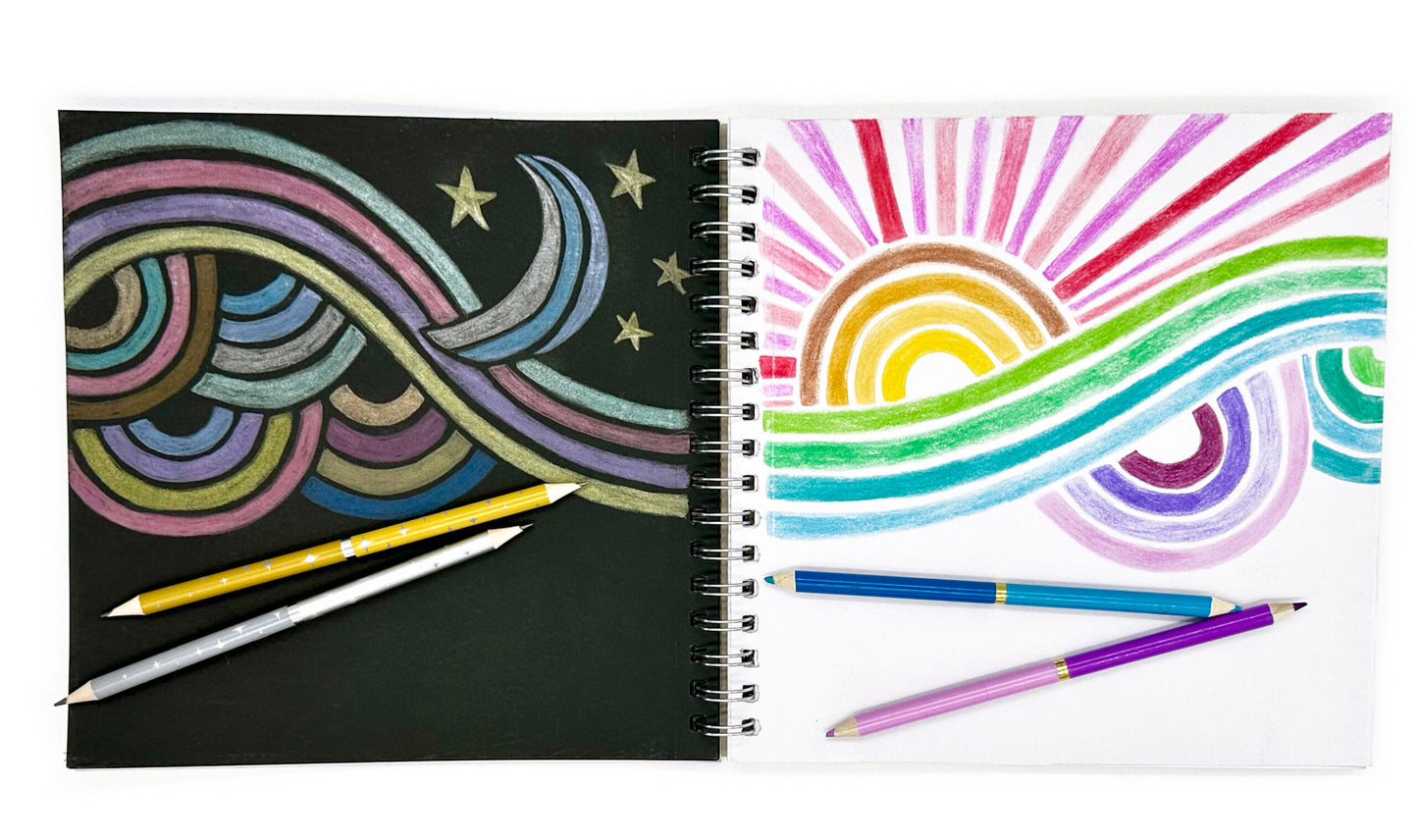 Double Metallic Colored Pencils Set