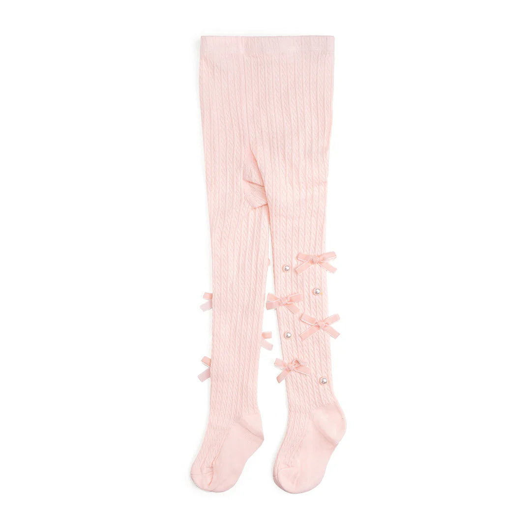 Bedazzled Coquette Tights Light Pink