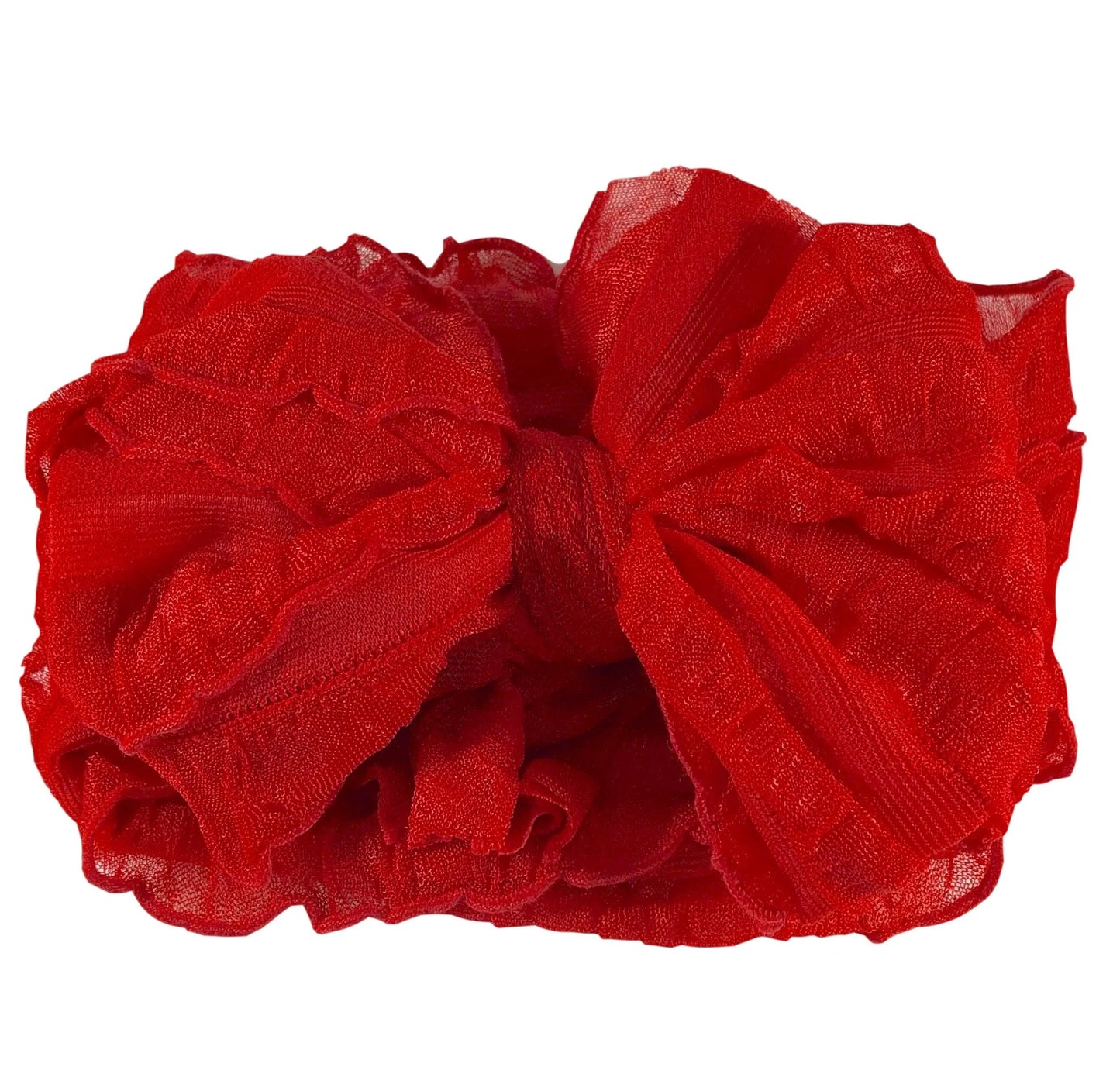 Bright Red Messy Bow
