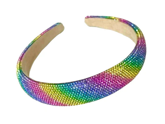 Rainbow Rhinestone Headband