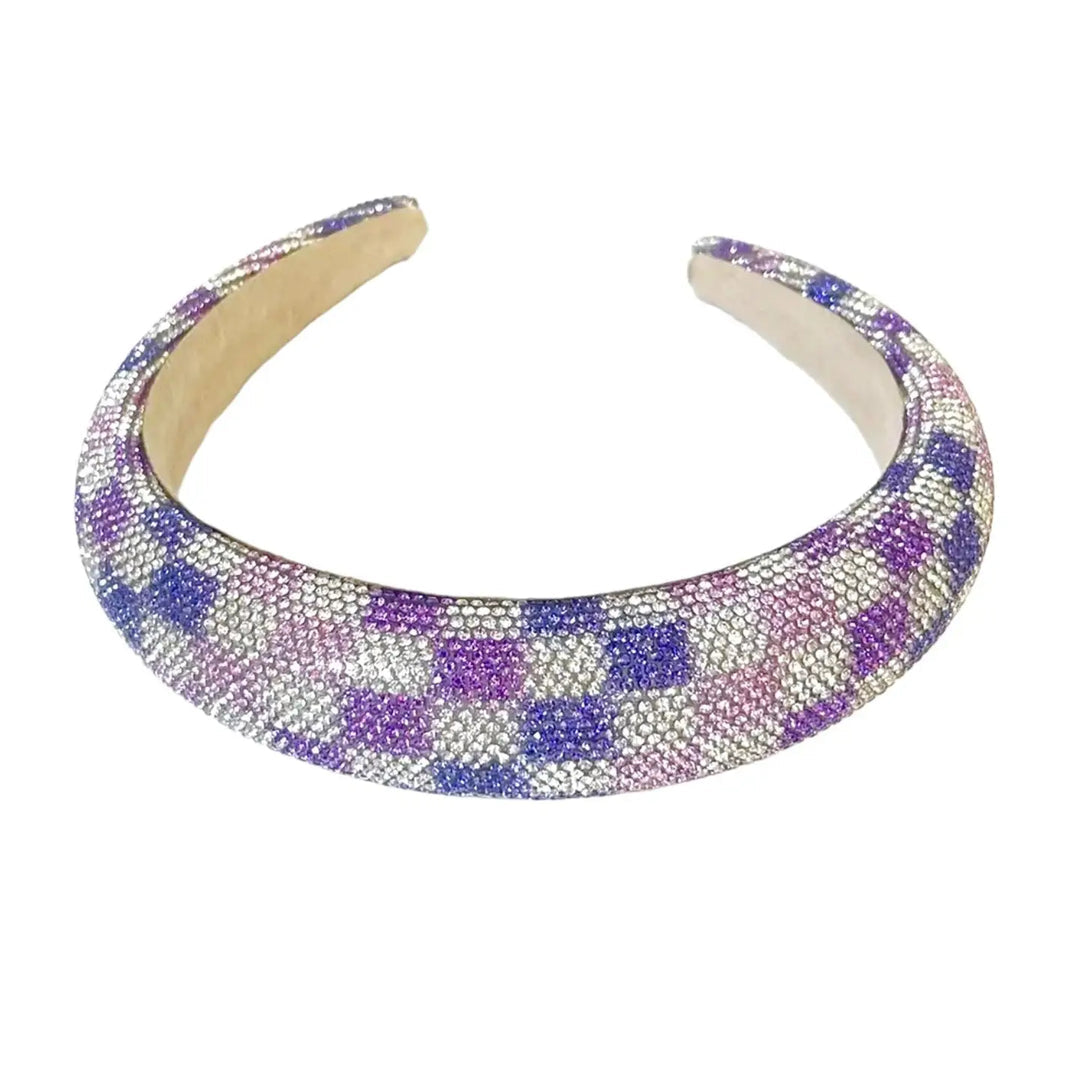 Era Check Rhinestone Headband